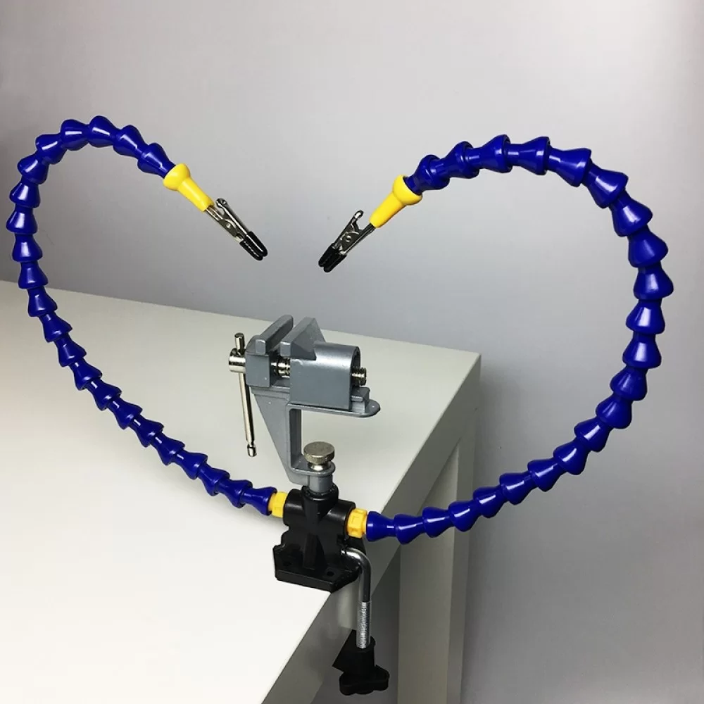 Picture of Universal Strange Plastics Base Soldering Station PCB Fixture with 2 Arms